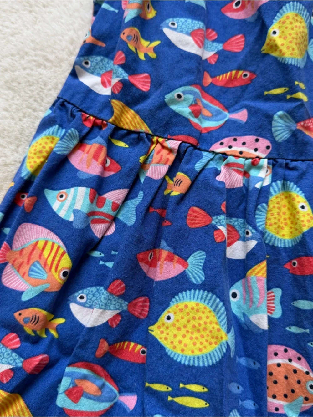 Gymboree | EUC - Fish Tiered Dress - Salish Splash Blue - Size 5T